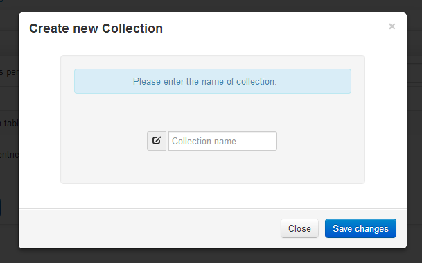 Create New Collection