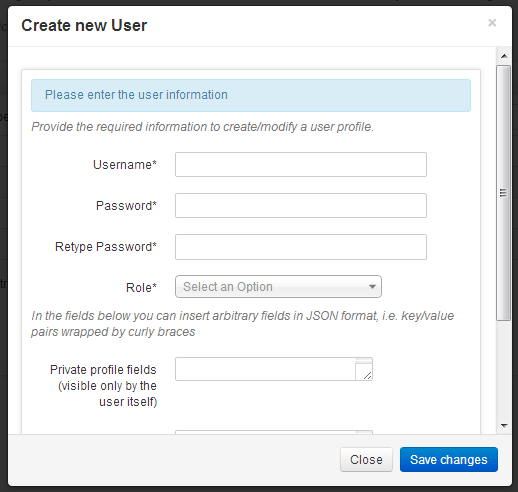 Create new user